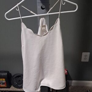 J. Crew Factory Cream Scalloped Neck Camisole